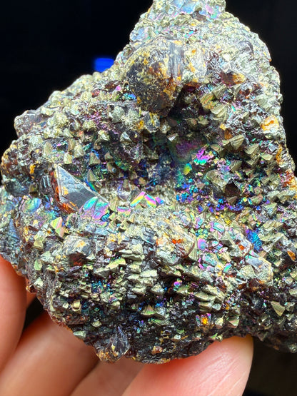 Iridescent Sphalerite, Chalcopyrite, Galena- Ballard Mine, Baxter Springs, Cherokee County, Kansas, USA