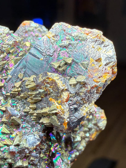 Iridescent Sphalerite, Chalcopyrite, Galena- Ballard Mine, Baxter Springs, Cherokee County, Kansas, USA