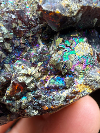 Iridescent Sphalerite, Chalcopyrite, Galena- Ballard Mine, Baxter Springs, Cherokee County, Kansas, USA