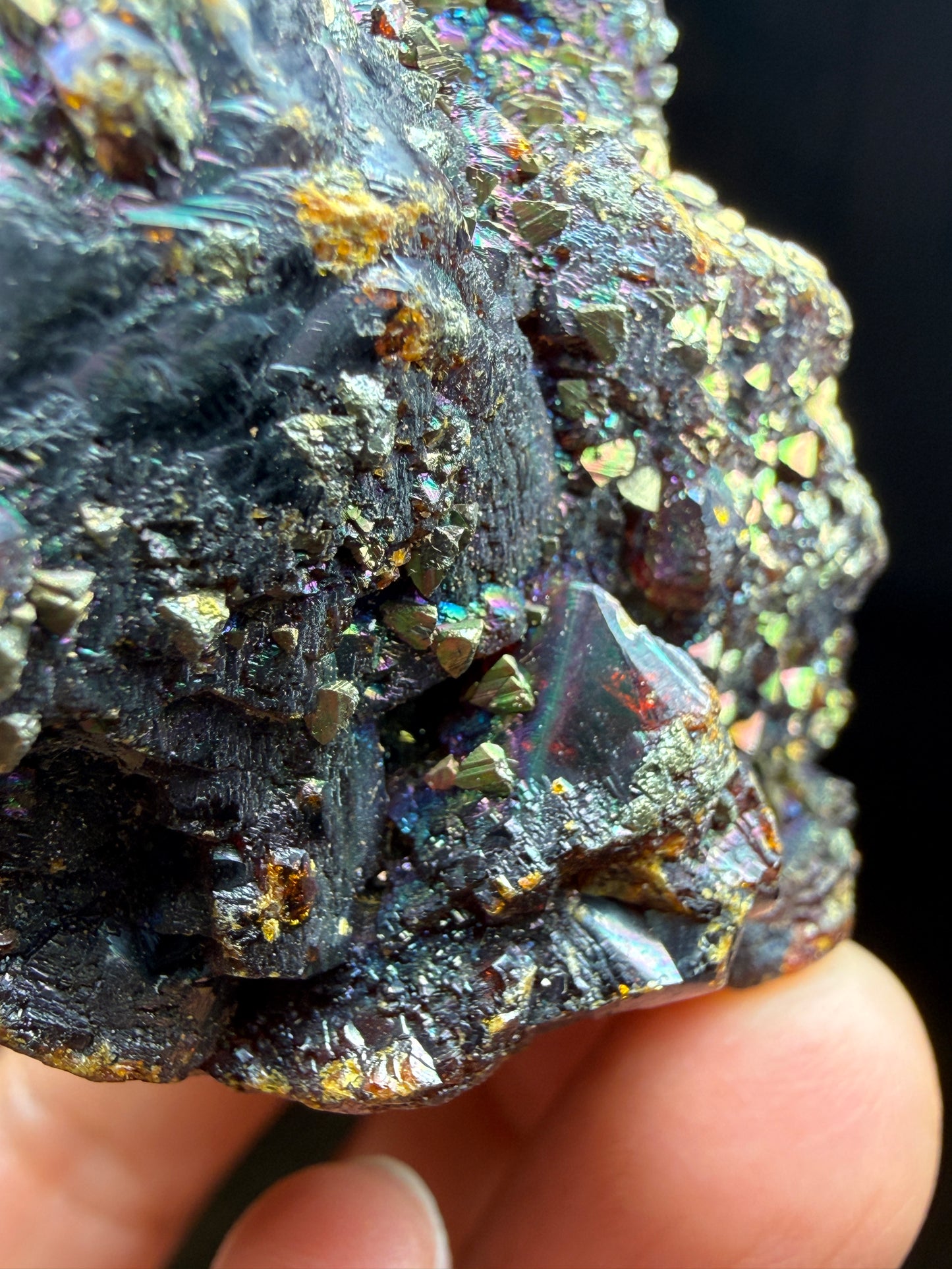 Iridescent Sphalerite, Chalcopyrite, Galena- Ballard Mine, Baxter Springs, Cherokee County, Kansas, USA