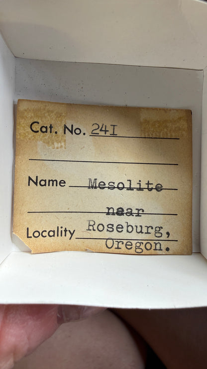 Mesolite- Likely Bear Creek Quarry, Drain, Douglas County, Oregon, USA