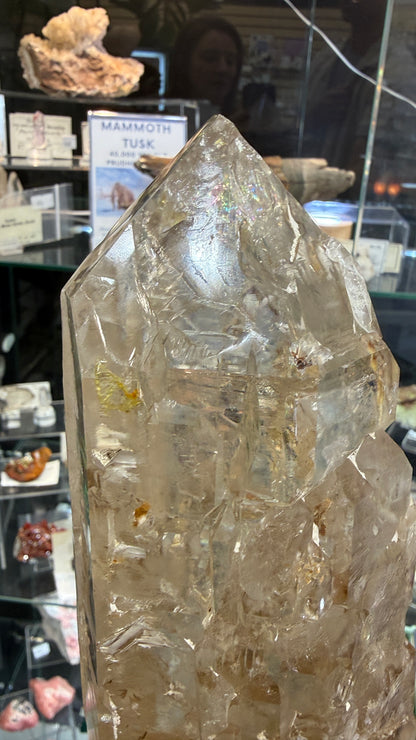 Citrine Point (Natural Brazilian) with Mica, Sulfur- Statement Piece