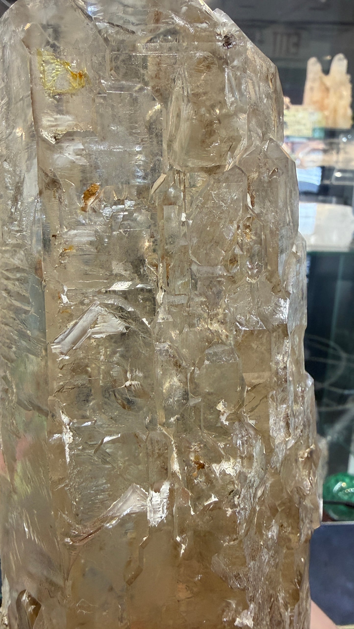 Citrine Point (Natural Brazilian) with Mica, Sulfur- Statement Piece