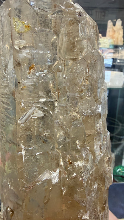 Citrine Point (Natural Brazilian) with Mica, Sulfur- Statement Piece
