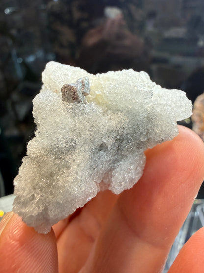 Scheelite, Quartz- Camp Bird Mine, Imogene Basin, Sneffels, Ouray County, Colorado, USA