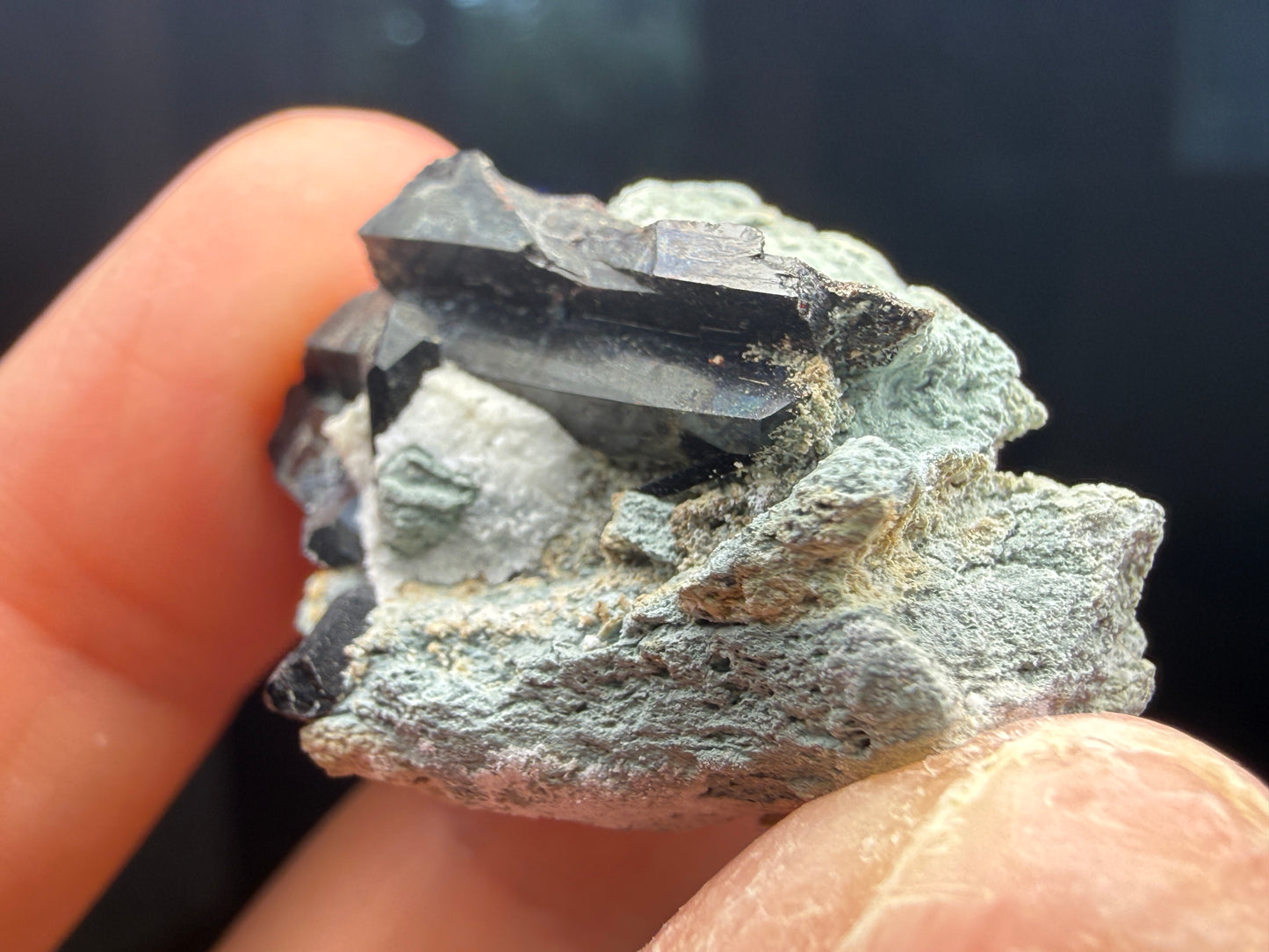 Neptunite-  California State Gem Mine, Santa Rita Peak, San Benito County, California, USA
