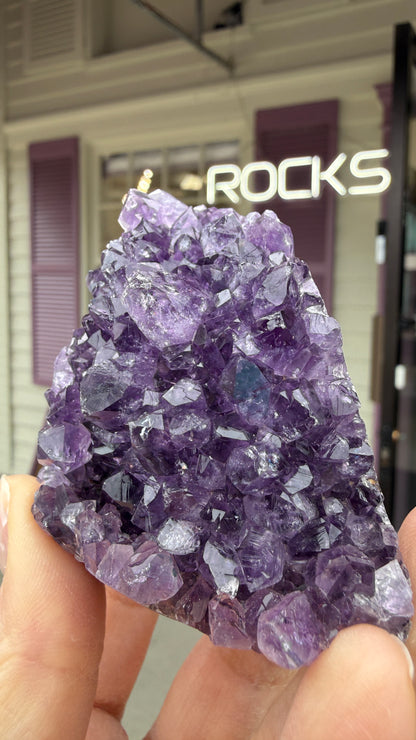 Amethyst Druzy Cut Base- Uruguay - 2.4 inches