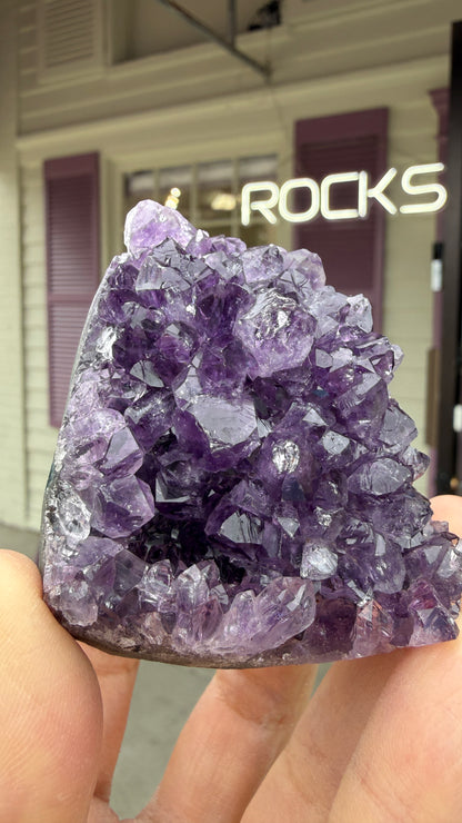 Amethyst Druzy Cut Base- Uruguay - 2.4 inches