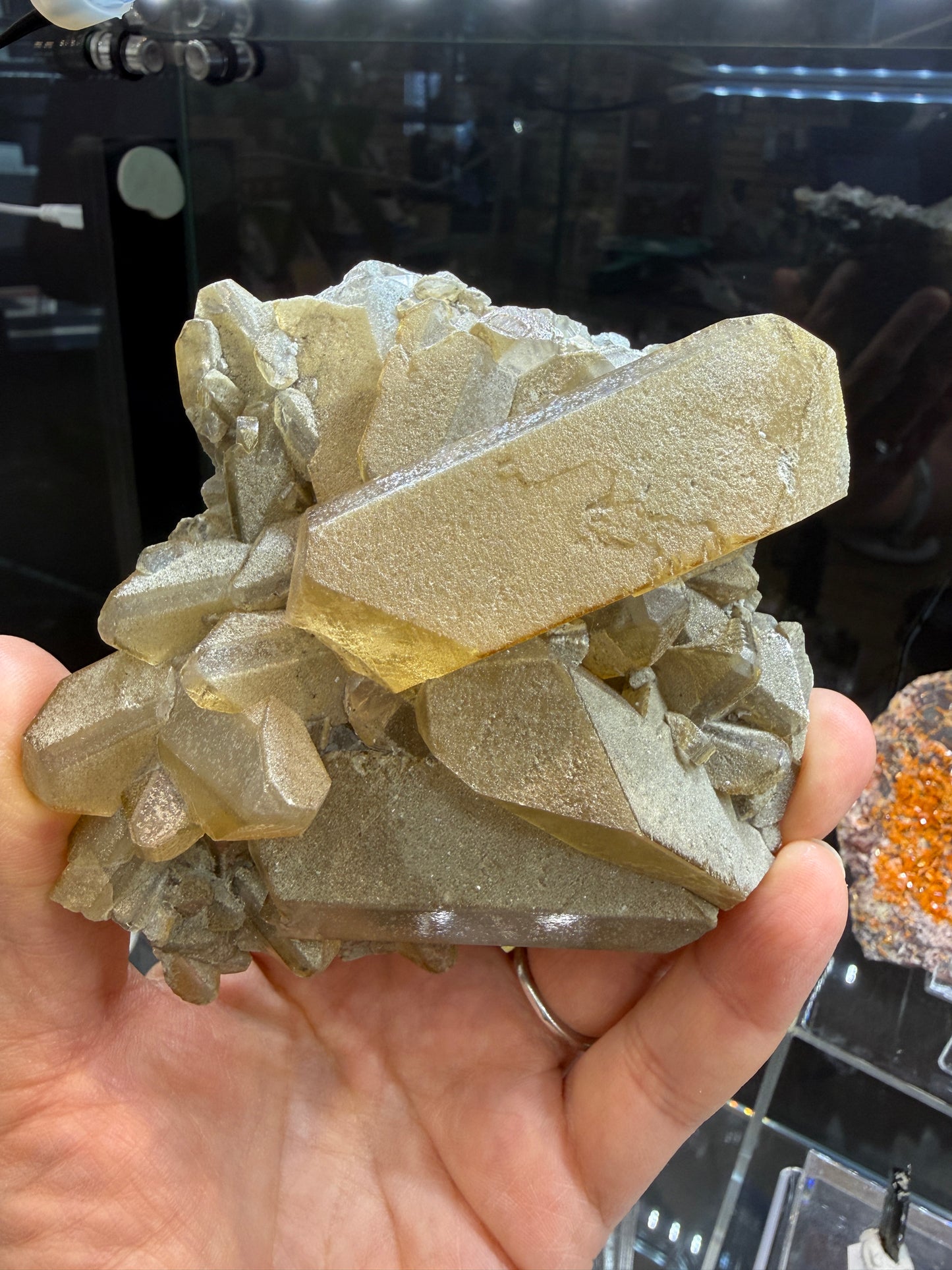 Barite- "Light It Up" Pocket, Linwood Mine, Buffalo, Scott County, Iowa, USA