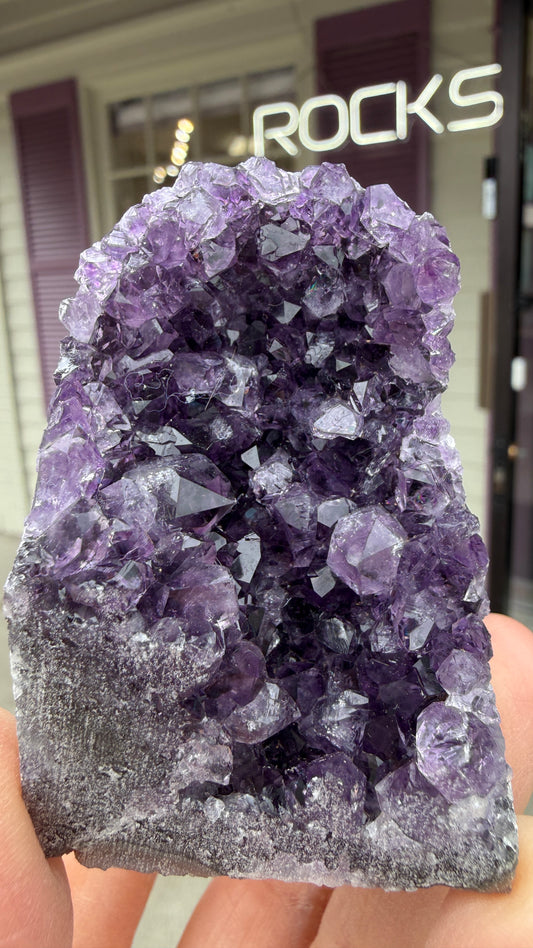 Amethyst Druzy Cut Base- Uruguay - 2.6 inches