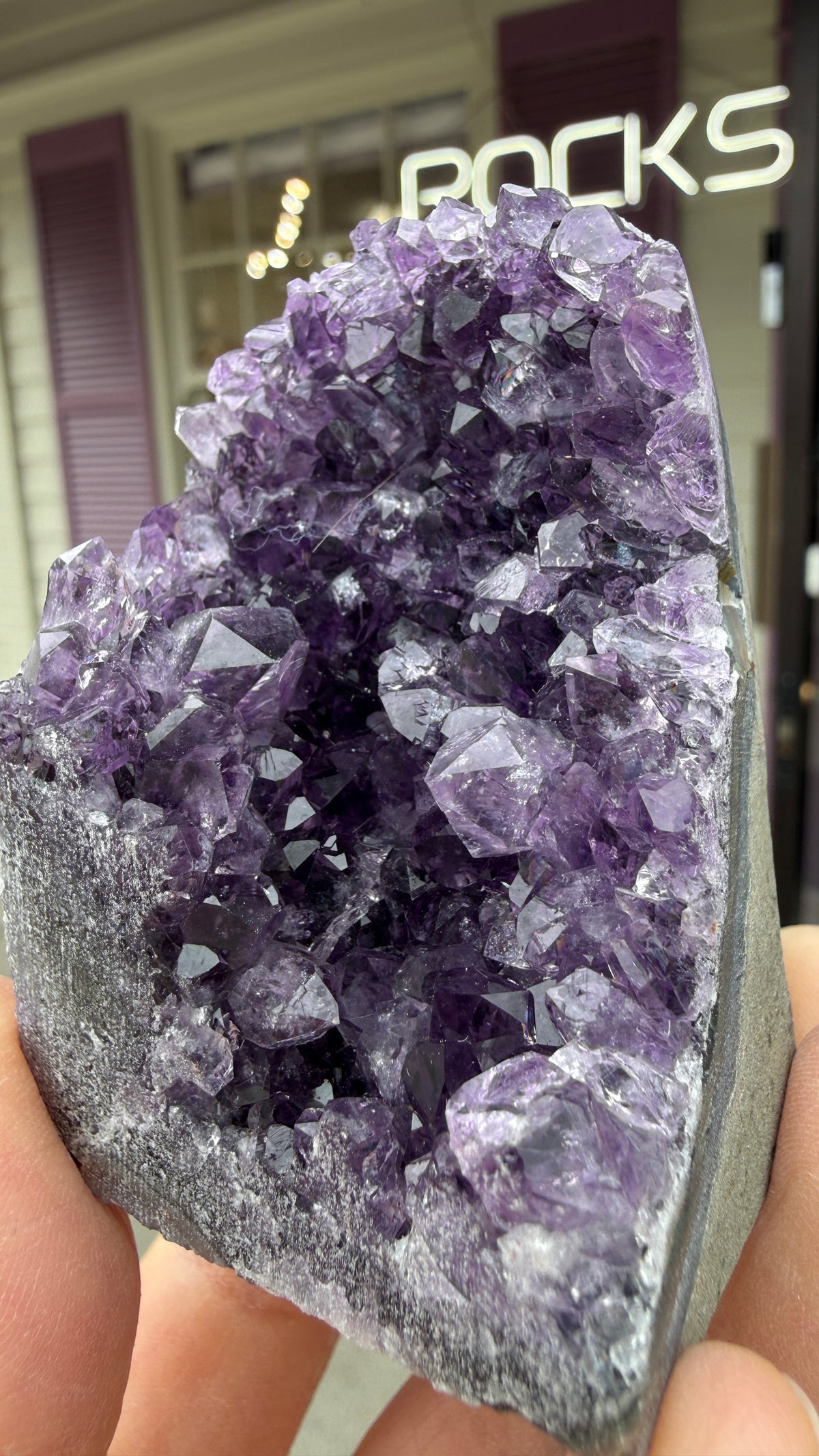 Amethyst Druzy Cut Base- Uruguay - 2.6 inches