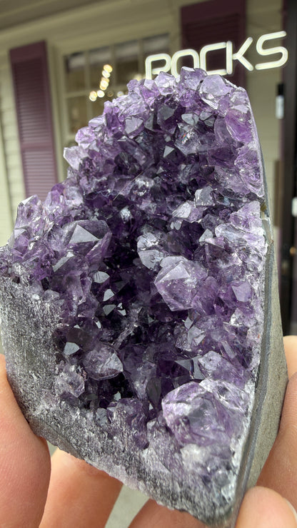 Amethyst Druzy Cut Base- Uruguay - 2.6 inches