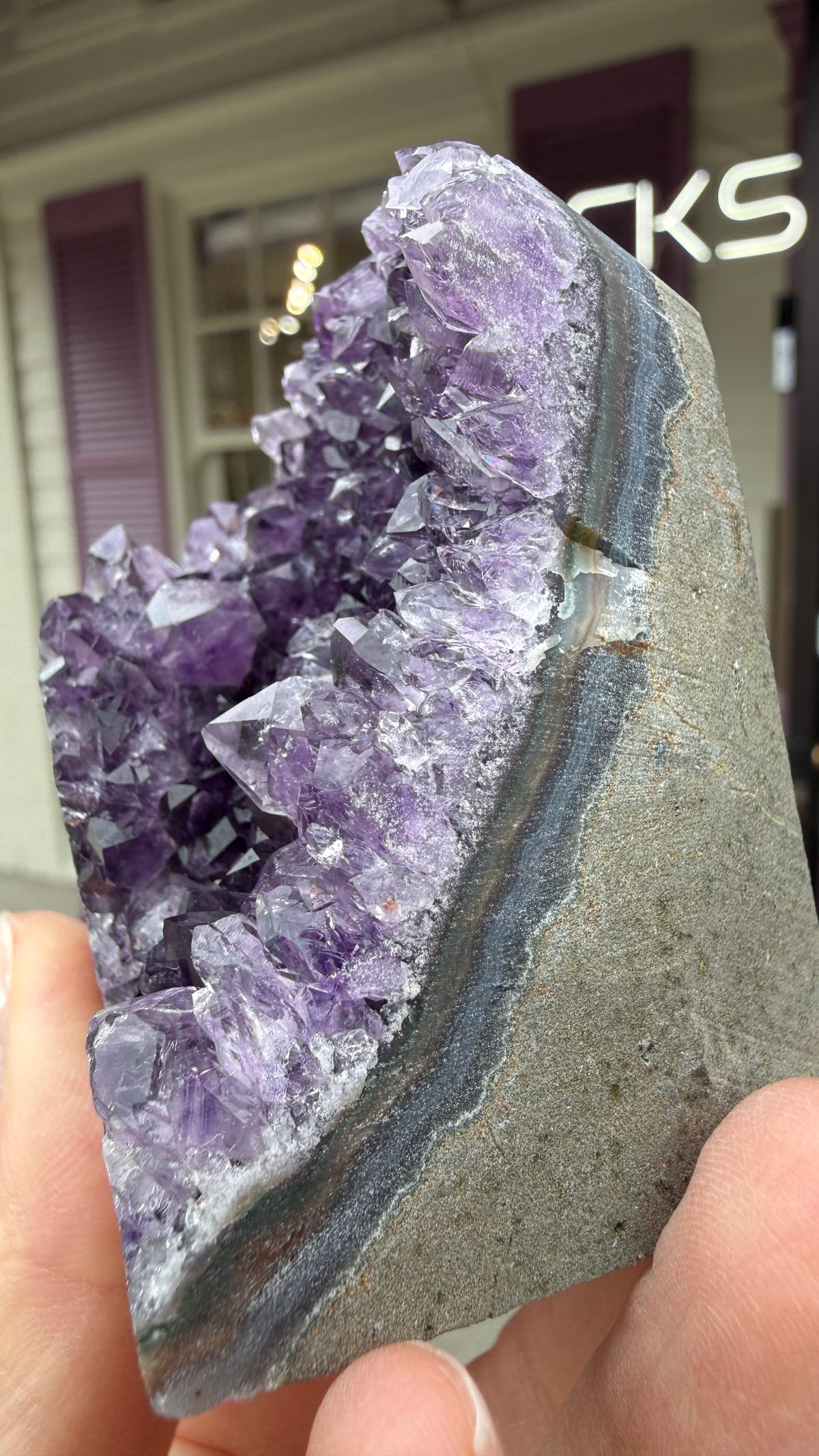 Amethyst Druzy Cut Base- Uruguay - 2.6 inches