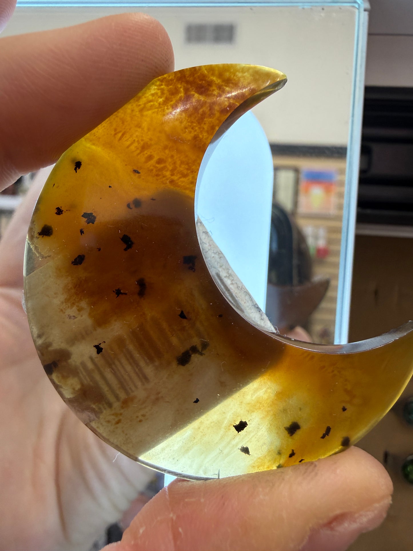 Amber Moon Polished Crystal