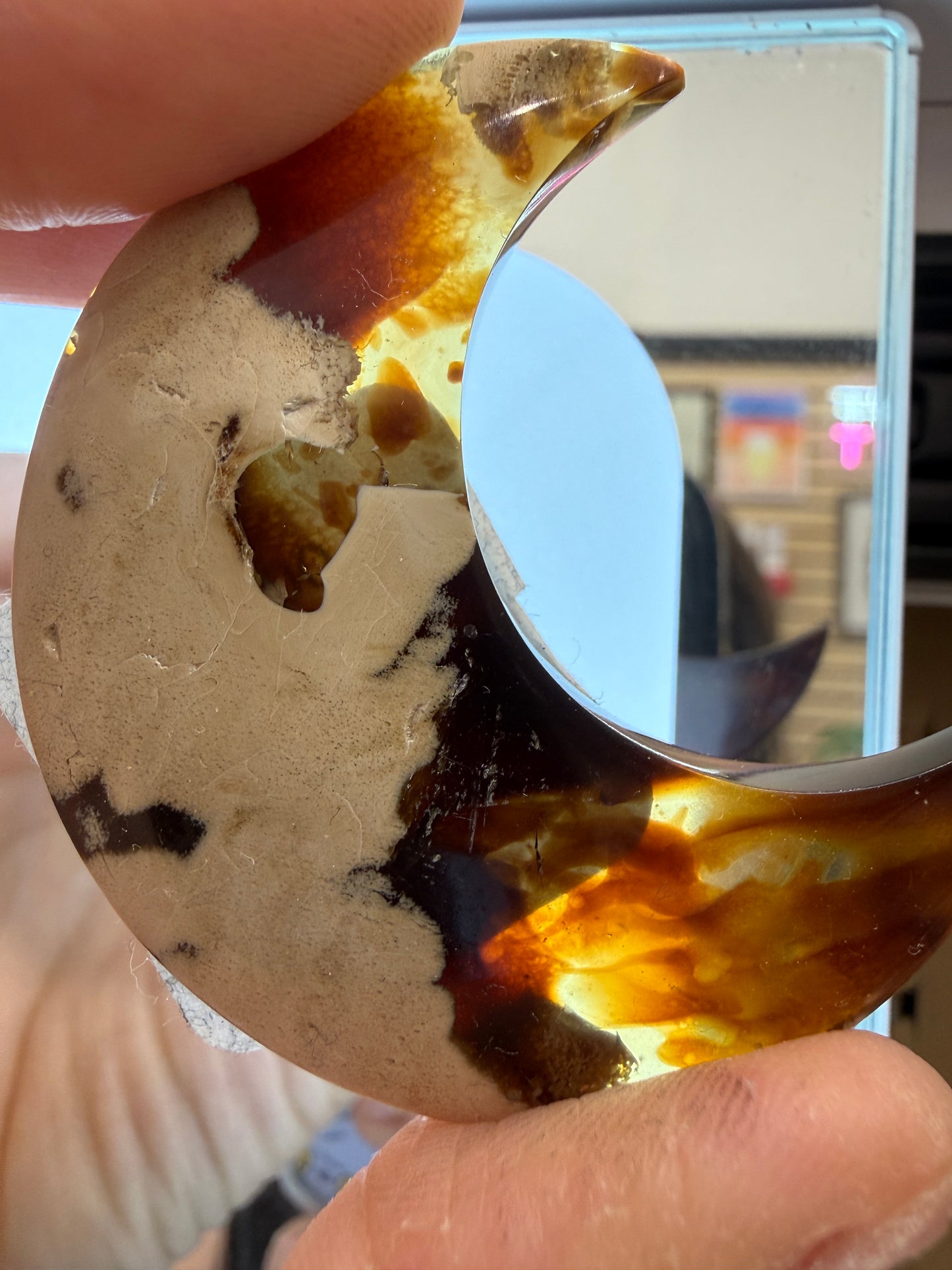 Amber Moon Polished Crystal