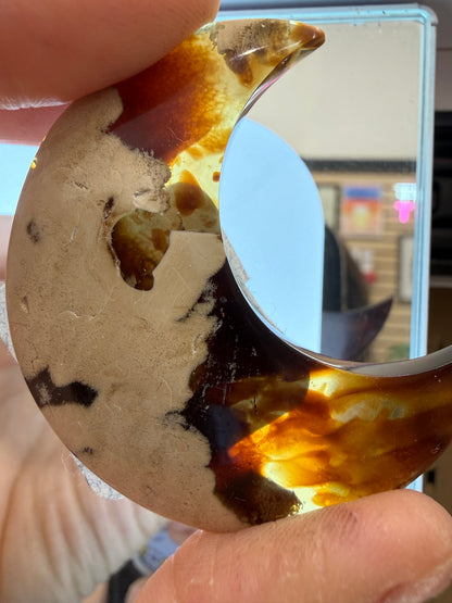 Amber Moon Polished Crystal