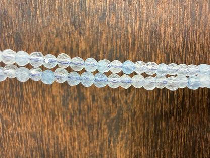 Anklet Aquamarine 2mm Faceted