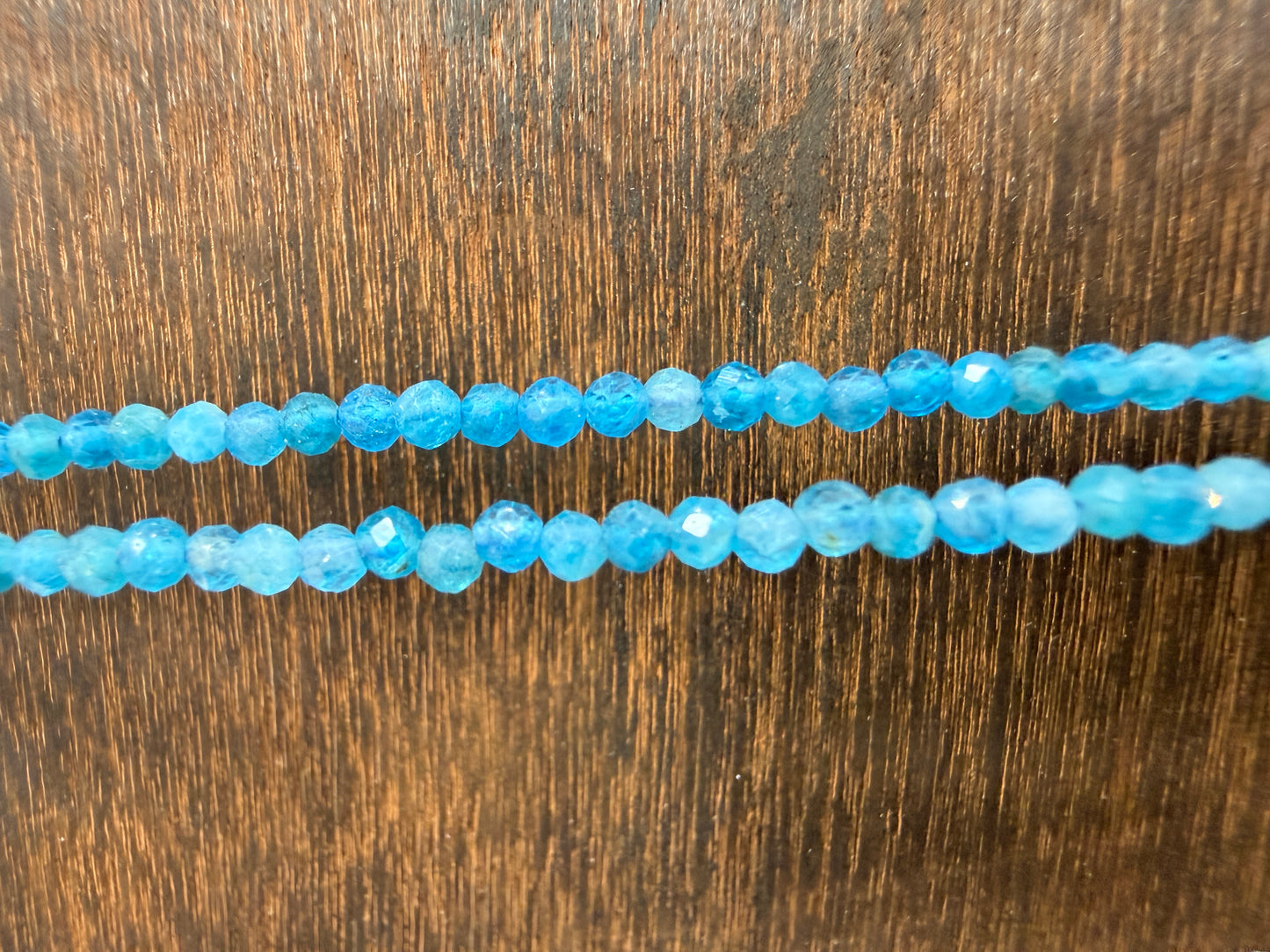 Anklet Blue Apatite 2mm Faceted