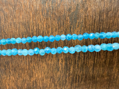 Anklet Blue Apatite 2mm Faceted