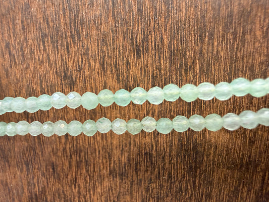 Anklet Green Aventurine 2mm Faceted
