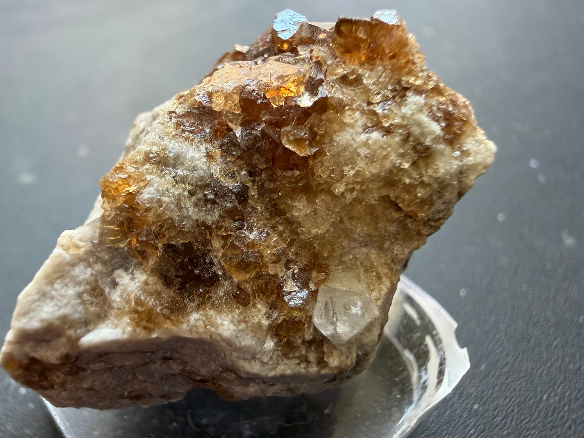 Fluorite - Stoneco White Rock Quarry, Clay Center, Allen Township, Ottawa County, Ohio, USA