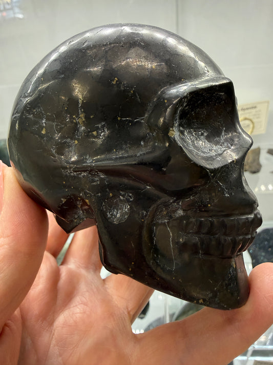 Shungite Skull
