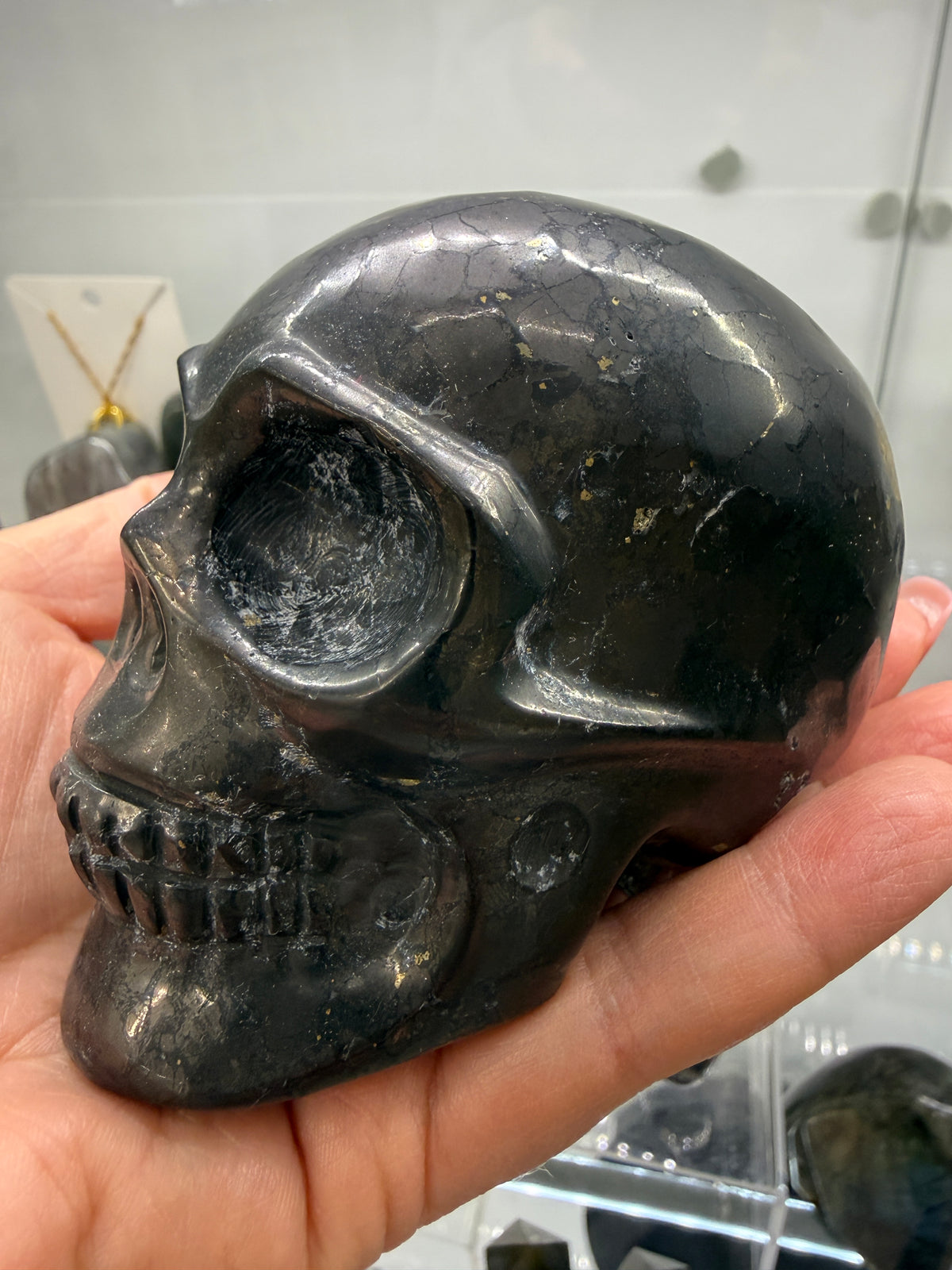 Shungite Skull