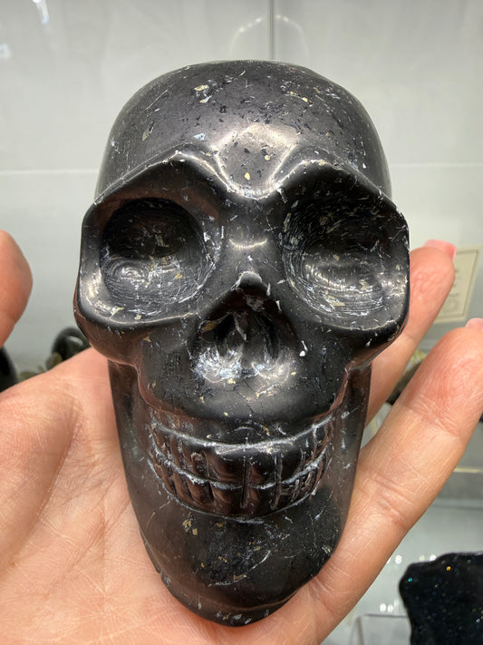 Shungite Skull