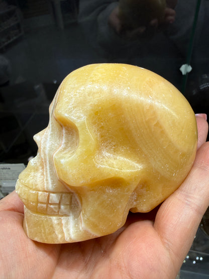 Orange Calcite Skull