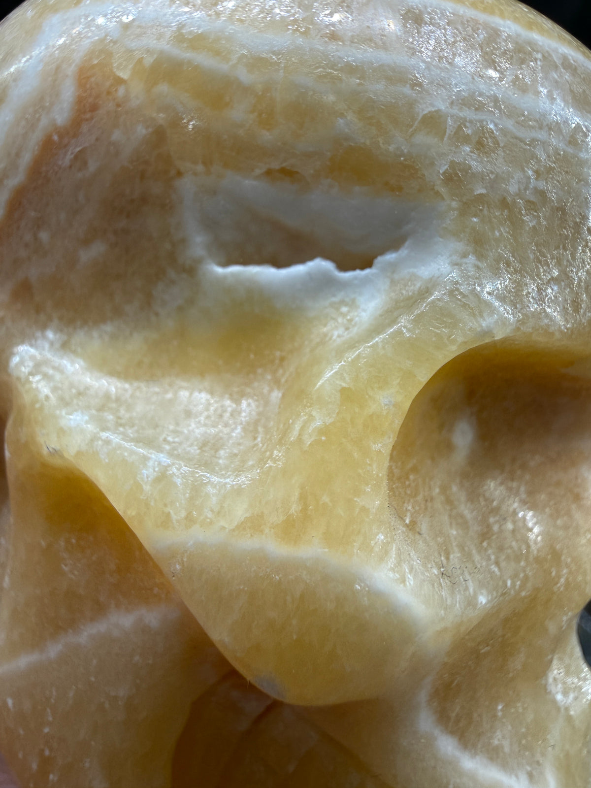 Orange Calcite Skull