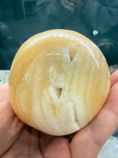 Orange Calcite Skull