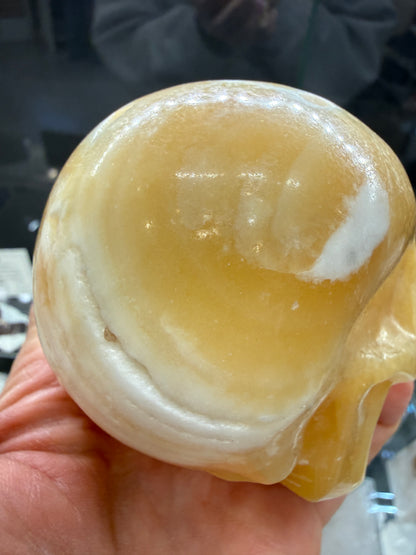 Orange Calcite Skull