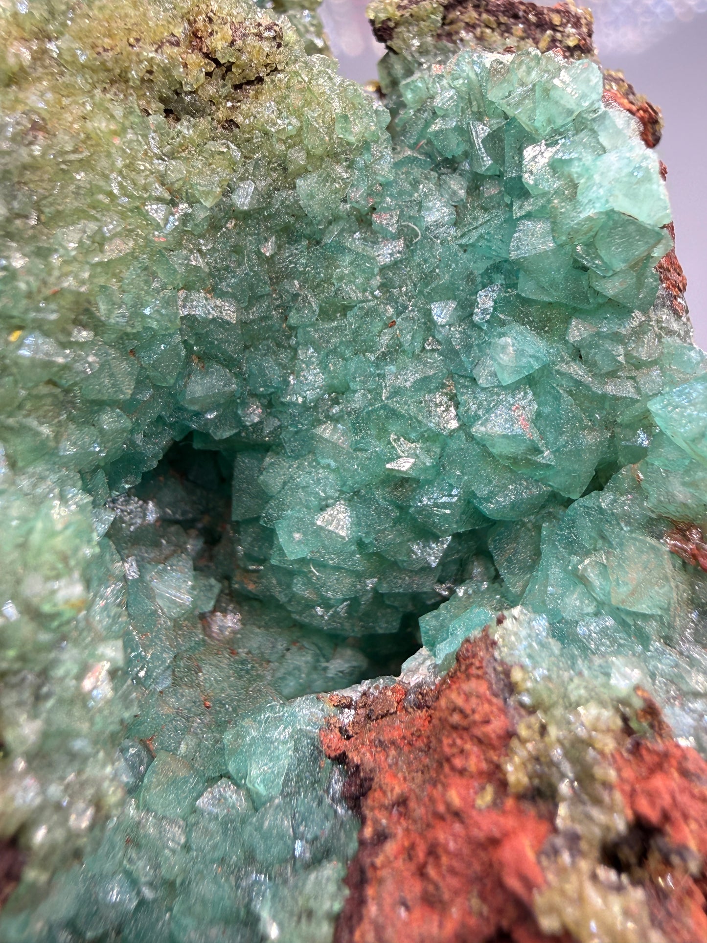 Adamite (Cuprian/Copper-bearing)- Ojuela Mine, Mapimí, Durango, Mexico