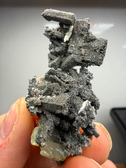 Acanthite Pseudomorph after Pyrargyrite- La Valenciana Mine, Guanajuato, Mexico
