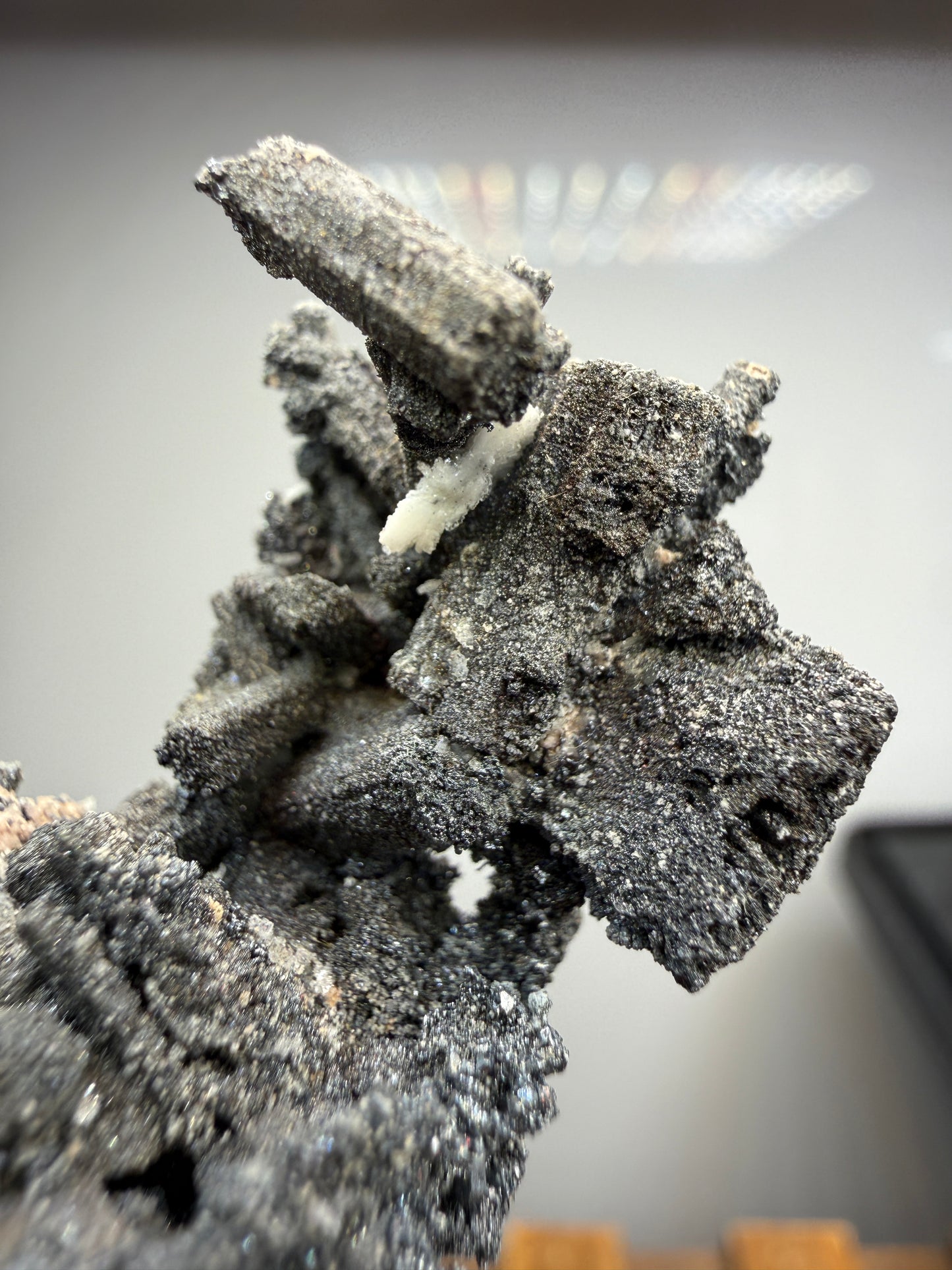 Acanthite Pseudomorph after Pyrargyrite- La Valenciana Mine, Guanajuato, Mexico