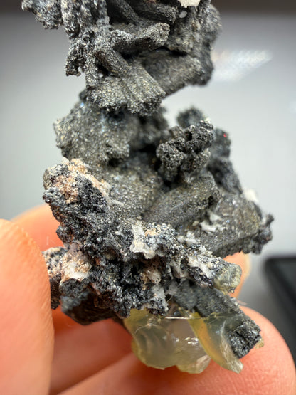 Acanthite Pseudomorph after Pyrargyrite- La Valenciana Mine, Guanajuato, Mexico