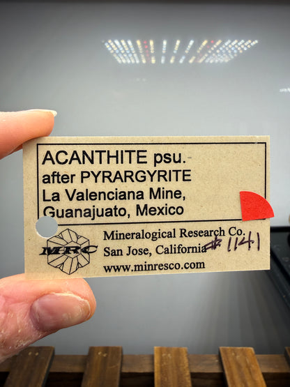 Acanthite Pseudomorph after Pyrargyrite- La Valenciana Mine, Guanajuato, Mexico