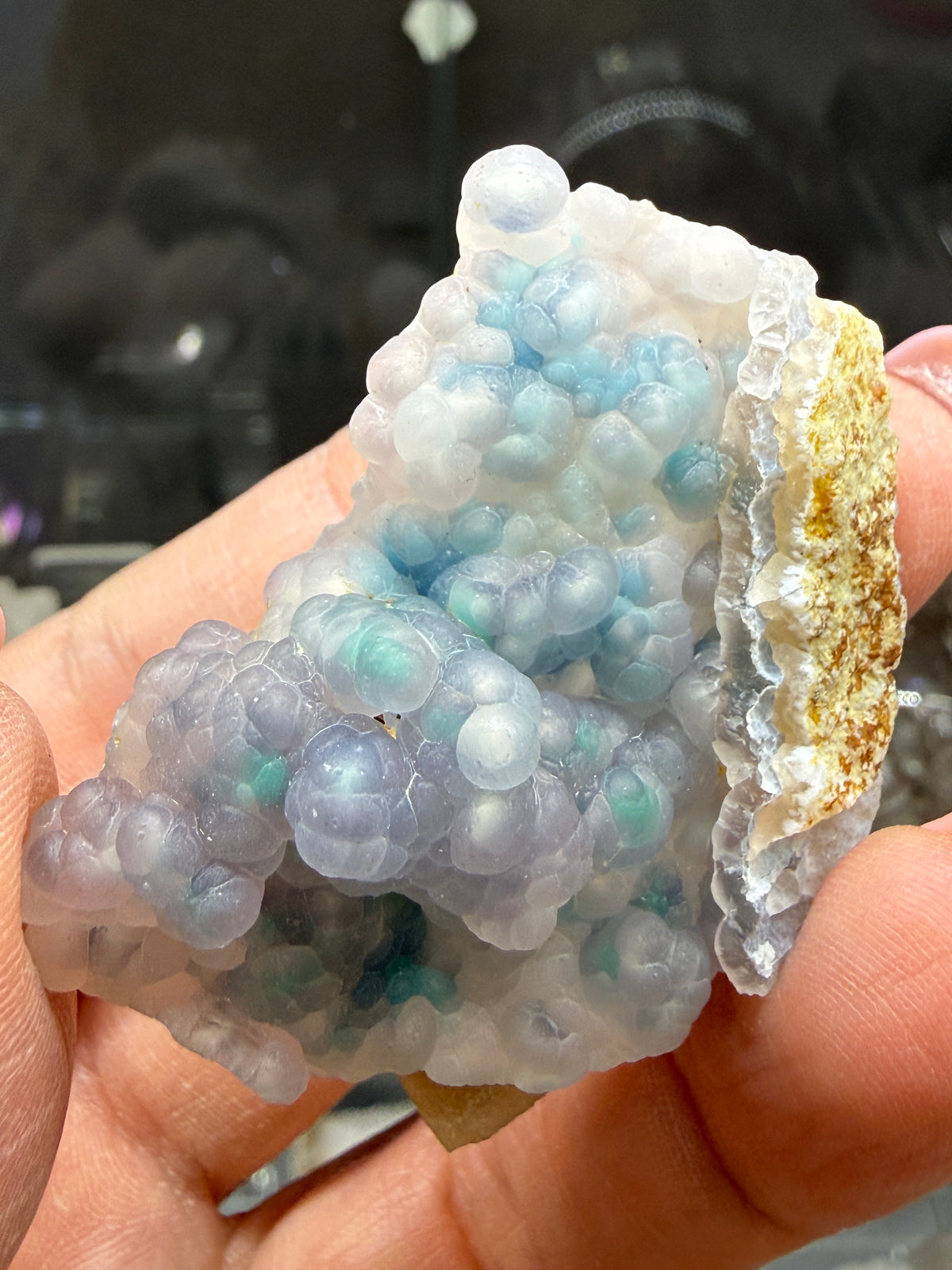 Botryoidal Chalcedony with Chrysocolla & Copper- Sesepe, Laiwui District, South Halmahera Regency, North Maluku Province, Indonesia