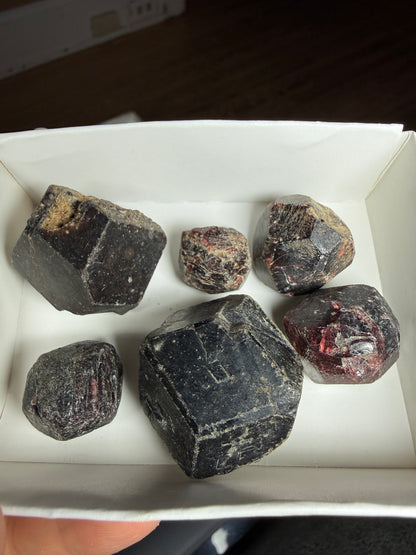 Rough Almandine Garnet Lot (6)- Kayes Region, Mali