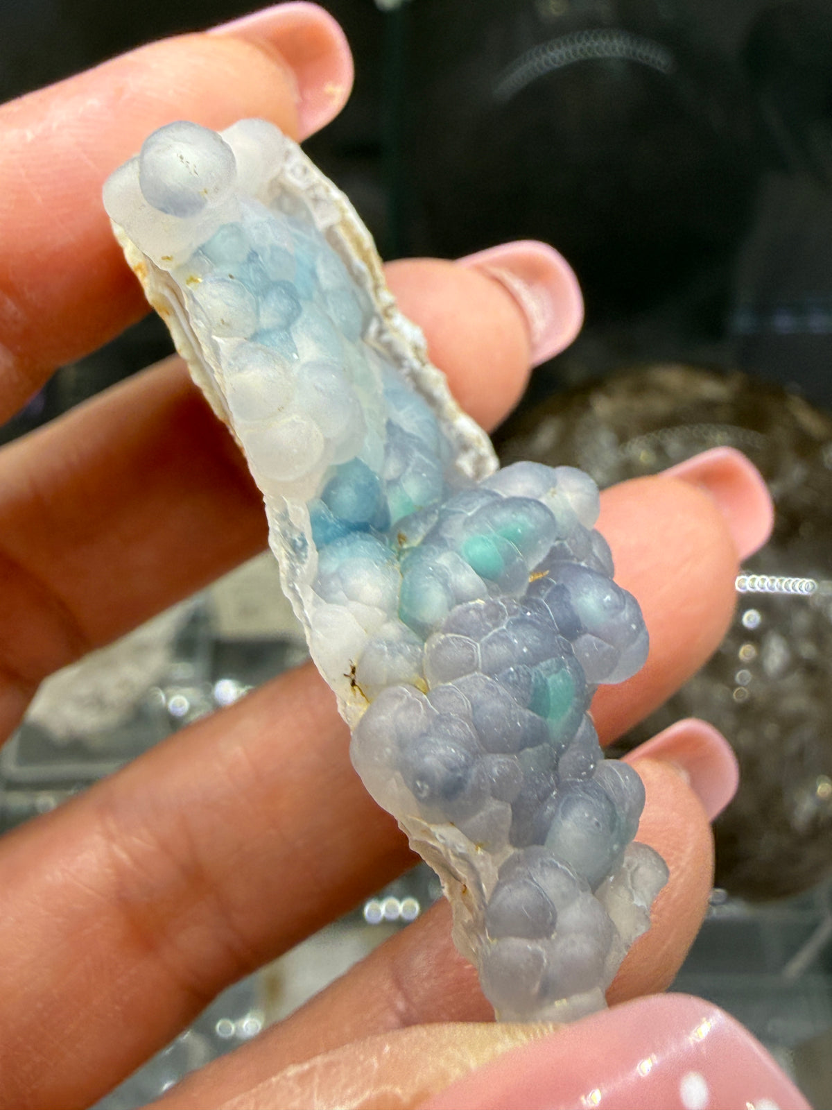 Botryoidal Chalcedony with Chrysocolla & Copper- Sesepe, Laiwui District, South Halmahera Regency, North Maluku Province, Indonesia