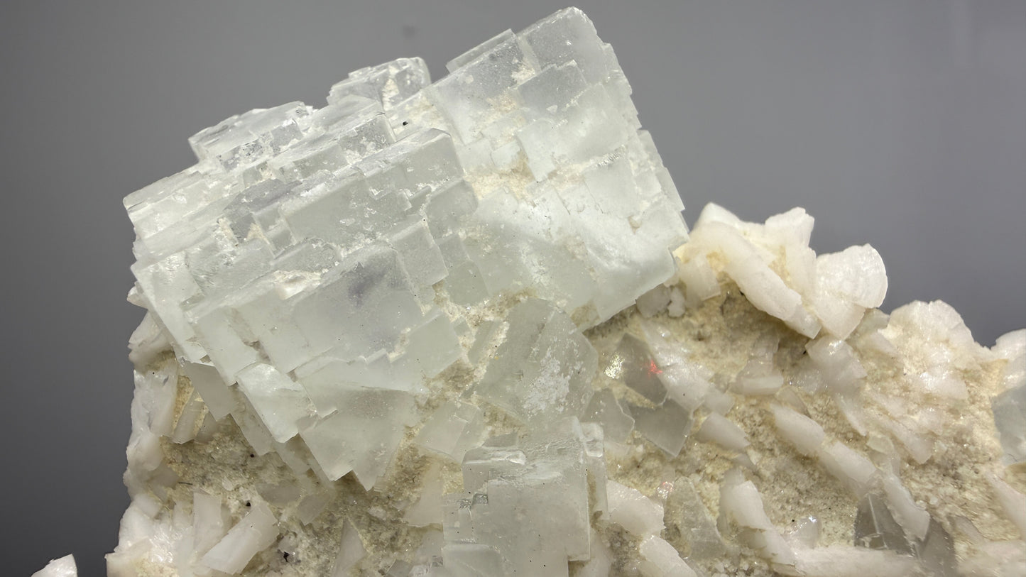 Fluorite, Calcite- Xianghualing Mine, Linwu County, Hunan, China