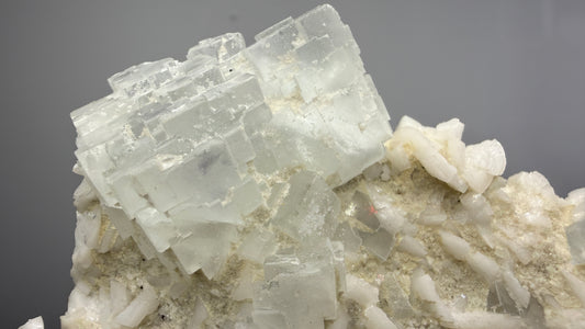 Fluorite, Calcite- Xianghualing Mine, Linwu County, Hunan, China