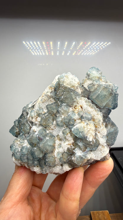 Fluorite, Quartz ("QR Code", "Morandi") – Yongchun County, Fujian Province, China