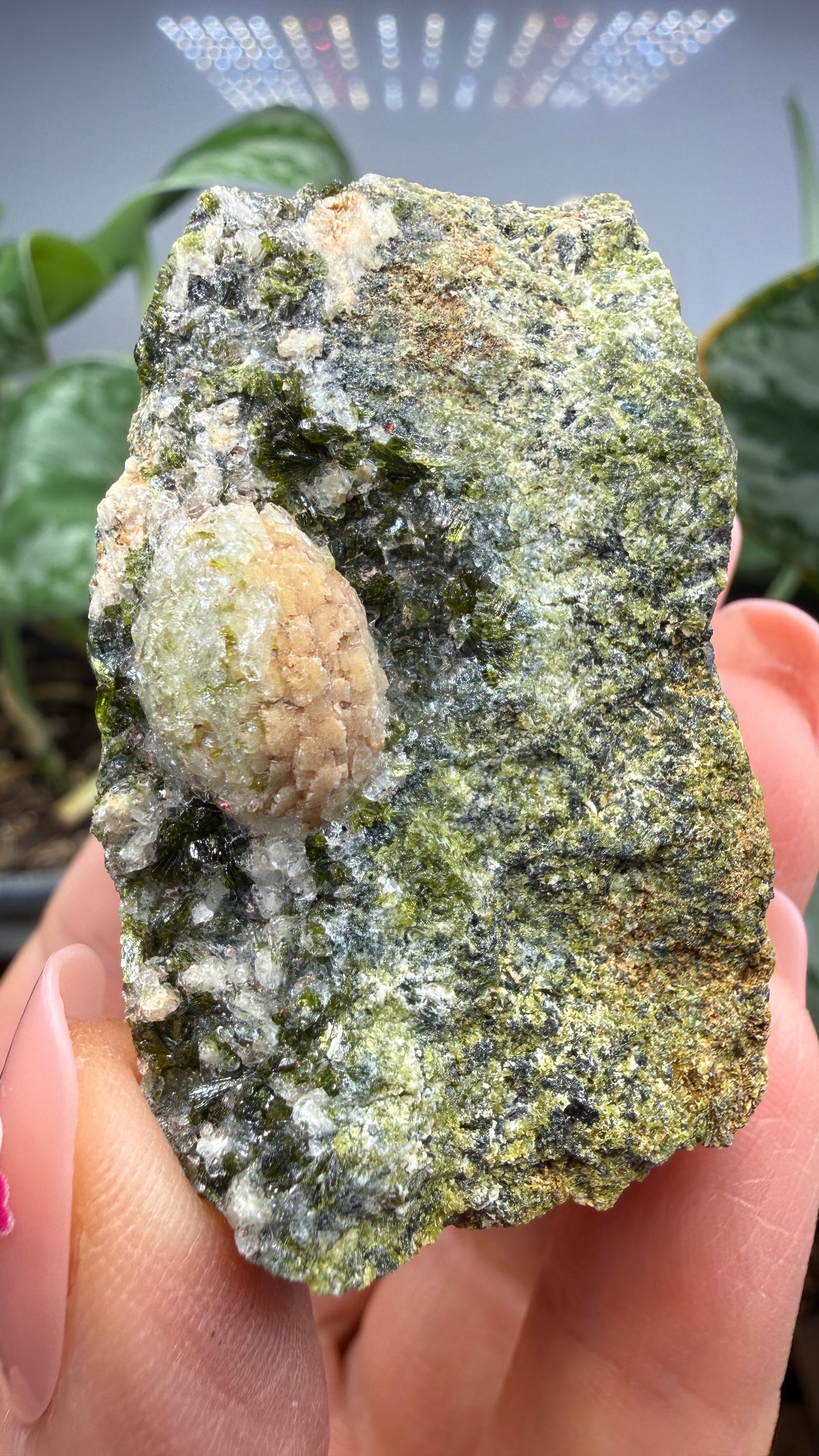 Prehnite with Epidote- Imilchil, Midelt Province, Drâa-Tafilalet Region, Morocco