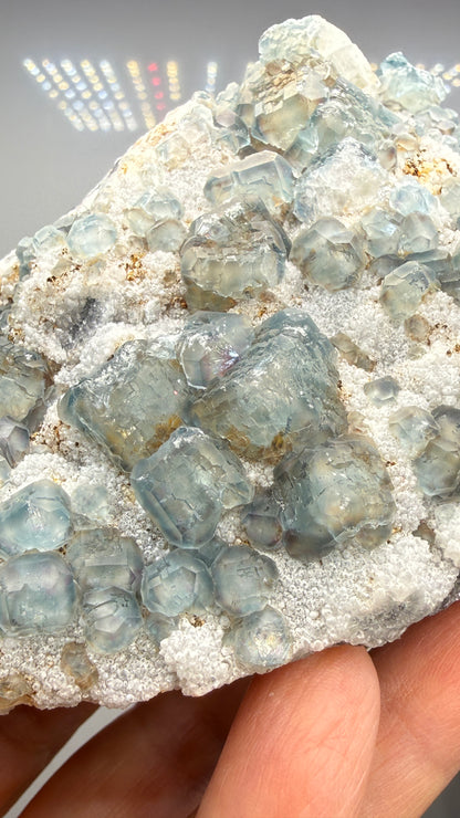 Fluorite, Quartz ("QR Code", "Morandi") – Yongchun County, Fujian Province, China