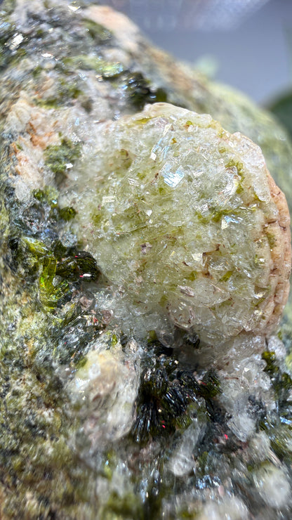 Prehnite with Epidote- Imilchil, Midelt Province, Drâa-Tafilalet Region, Morocco