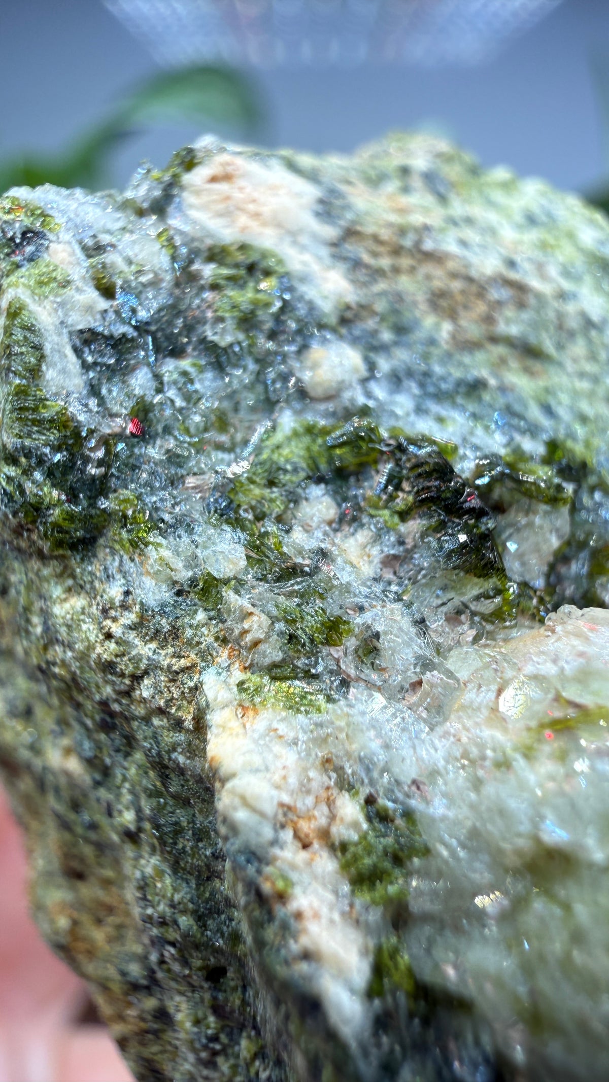 Prehnite with Epidote- Imilchil, Midelt Province, Drâa-Tafilalet Region, Morocco