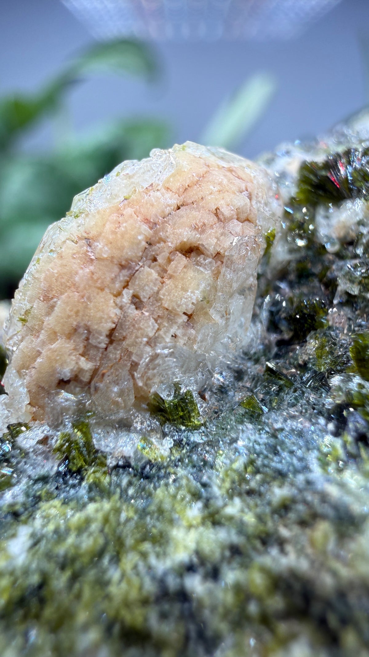 Prehnite with Epidote- Imilchil, Midelt Province, Drâa-Tafilalet Region, Morocco