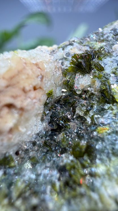 Prehnite with Epidote- Imilchil, Midelt Province, Drâa-Tafilalet Region, Morocco