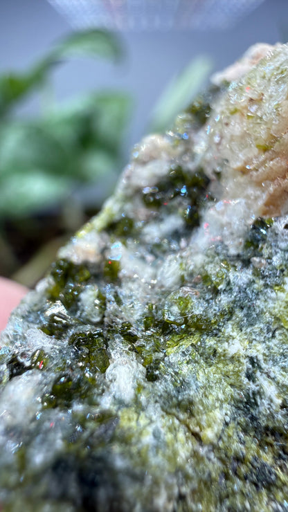 Prehnite with Epidote- Imilchil, Midelt Province, Drâa-Tafilalet Region, Morocco